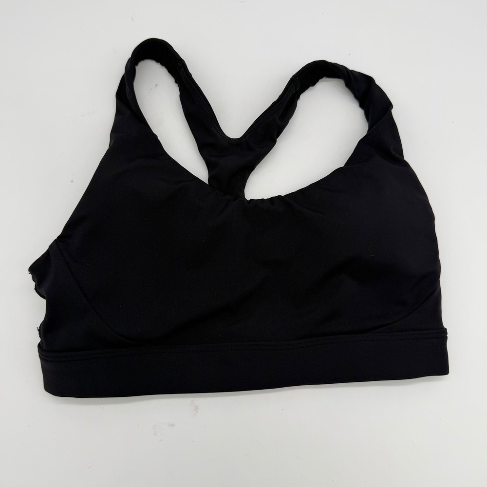 Athleta Solace Bra Black Racerback Sports Bra XS 531220-00